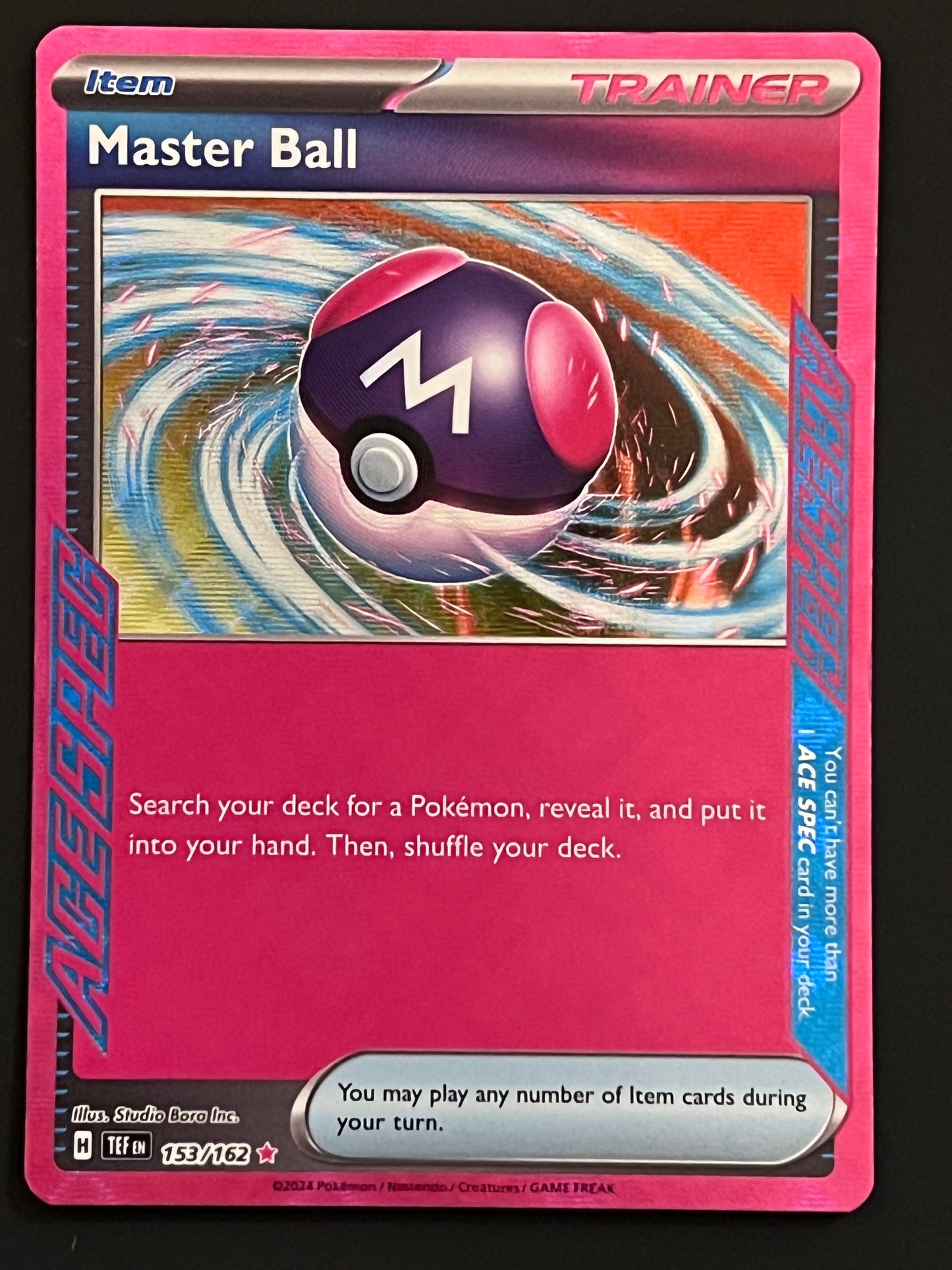 153/162 Master Ball - Pokémon Temporal Forces Ace Spec