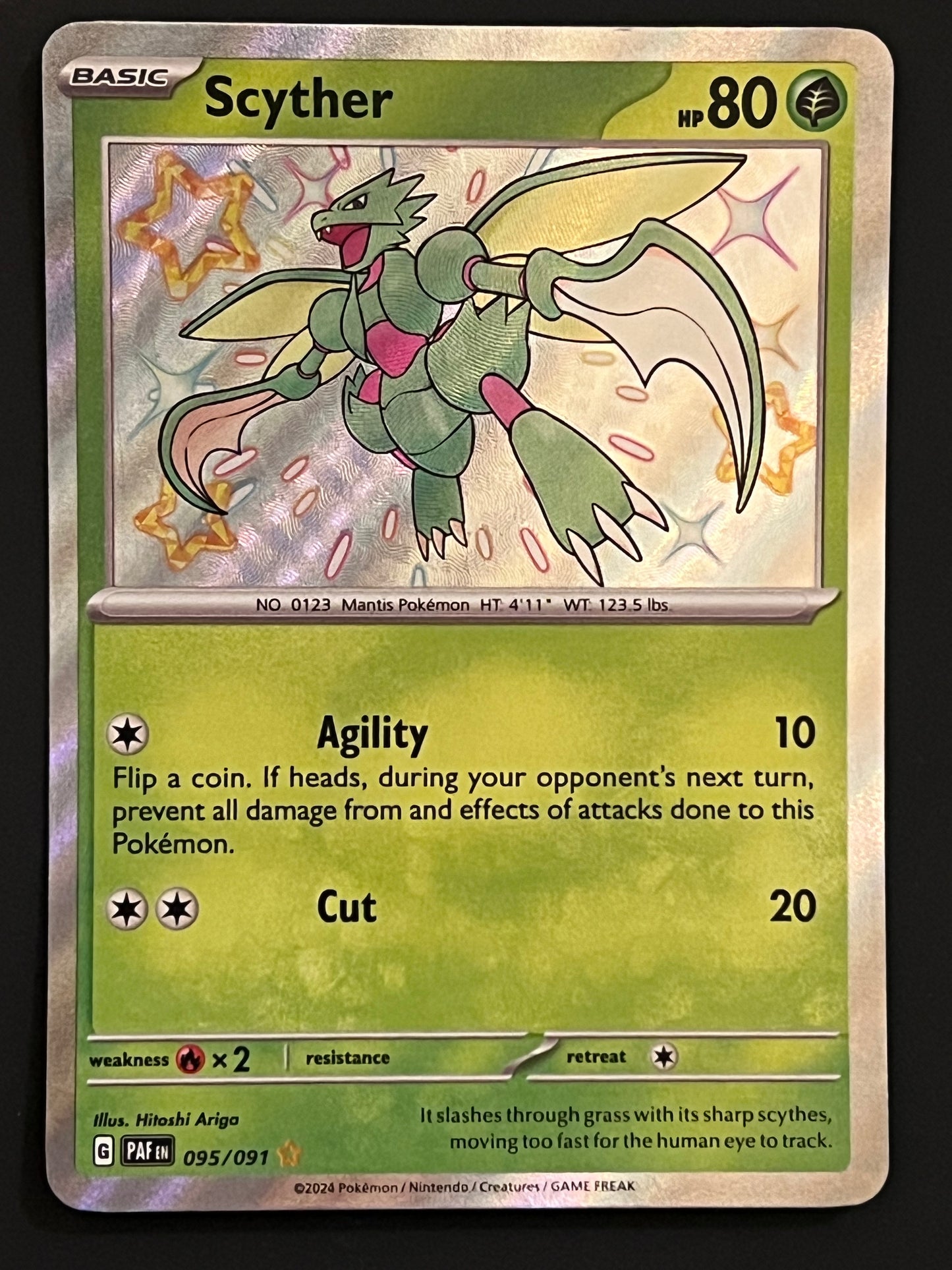 095/091 Scyther - Pokémon Paldean Fates Shiny Rare