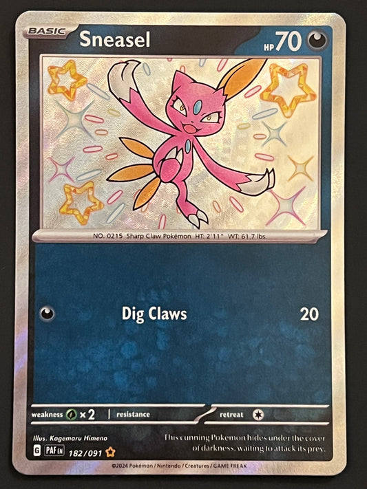 182/091 Sneasel - Pokémon Paldean Fates Shiny Rare