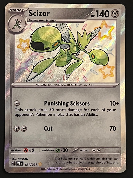 191/091 Scizor - Pokémon Paldean Fates Shiny Rare