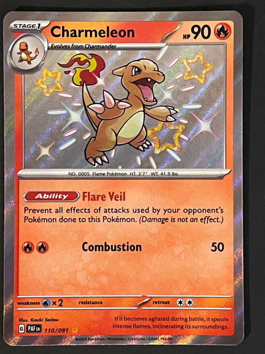 110/091 Charmeleon - Pokémon Paldean Fates Shiny Rare