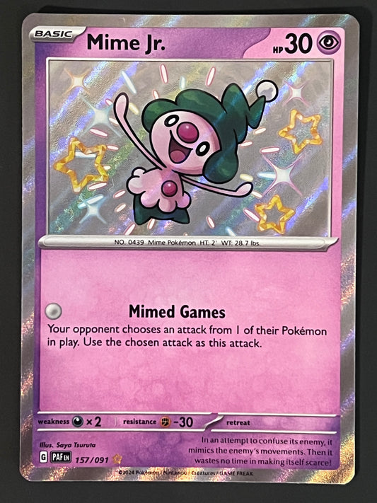 157/091 Mime Jr. - Pokémon Paldean Fates Shiny Rare