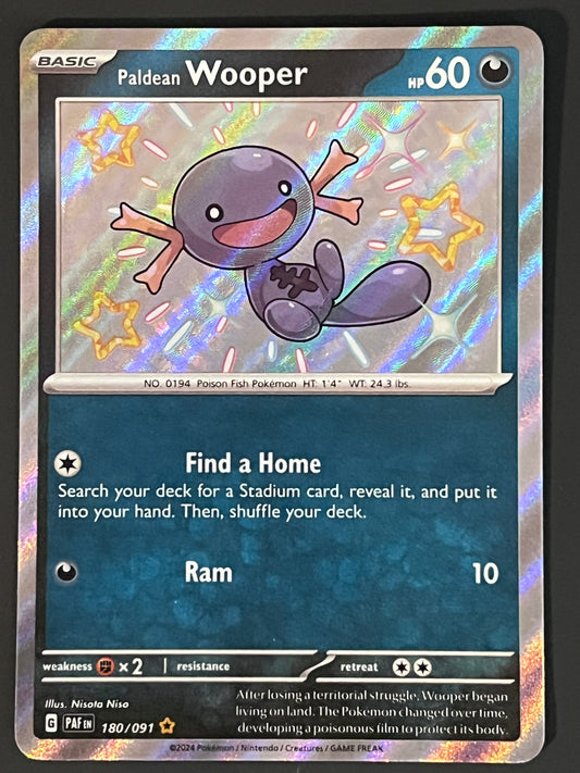 180/091 Paldean Wooper - Pokémon Paldean Fates Shiny Rare