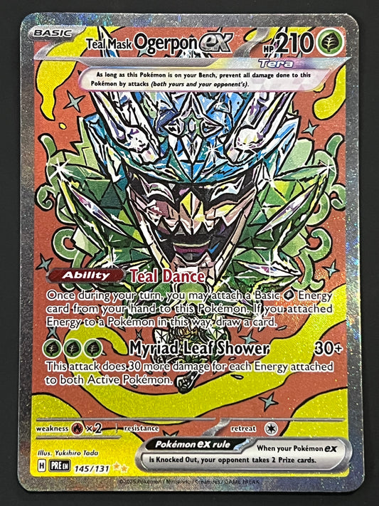 145/131 Teal Mask Ogerpon Ex - Pokémon Prismatic Evolutions Special Illustration Rare