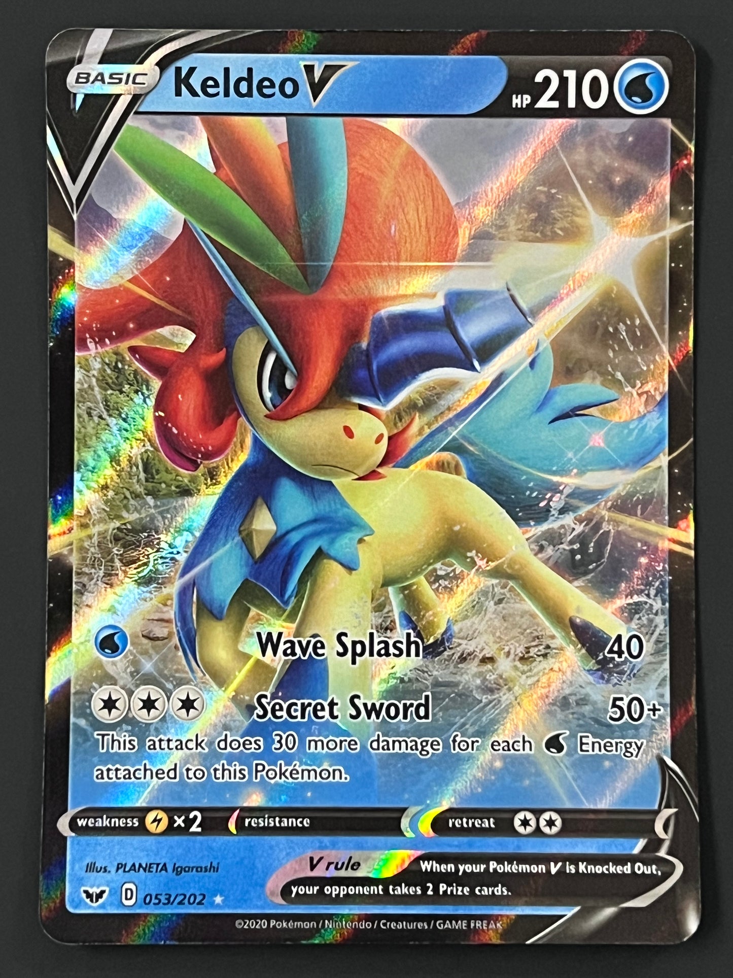 053/202 Keldeo V - Sword/Shield Base Ultra Rare