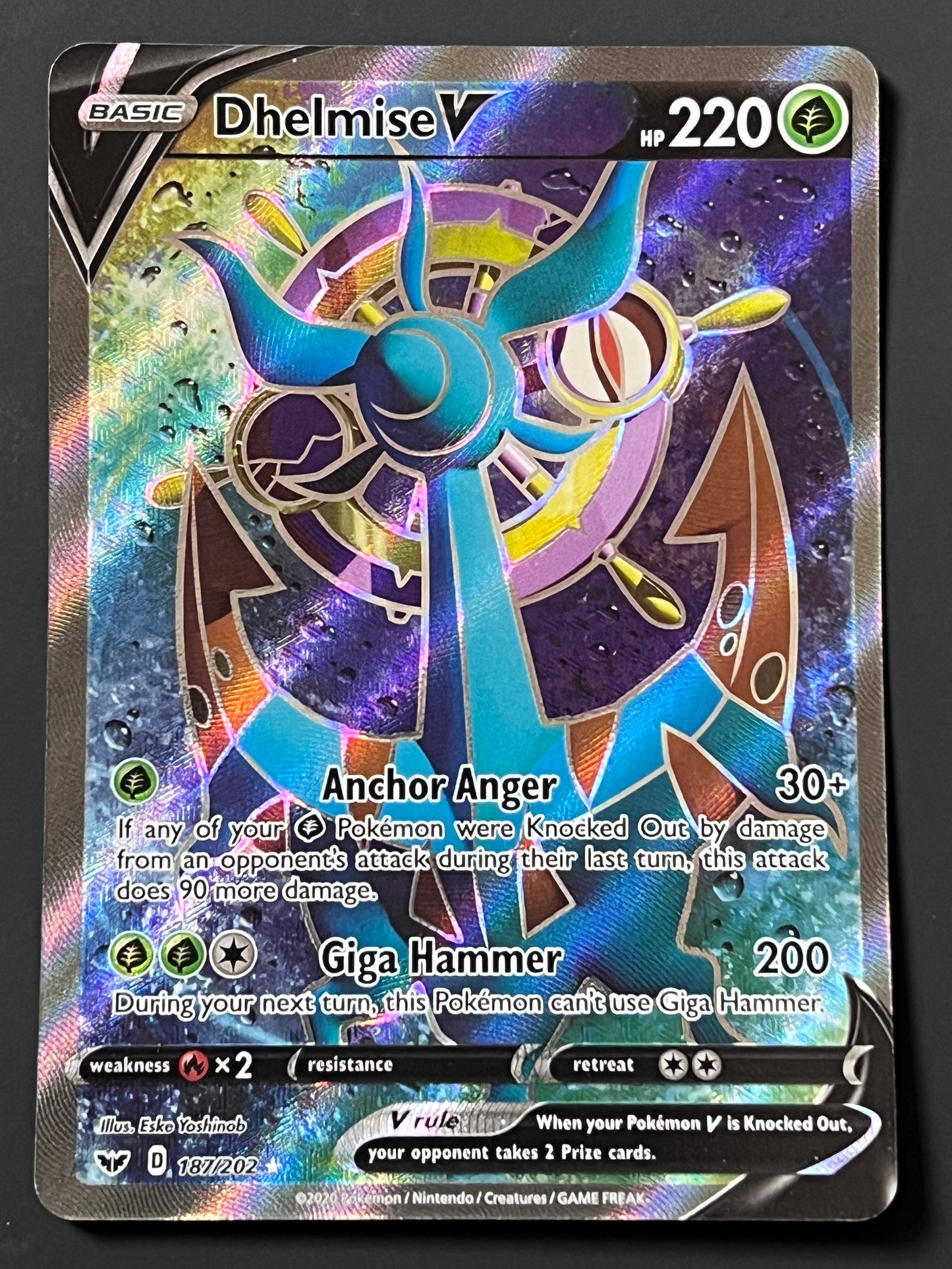 187/202 Dhelmise V - Sword/Shield Base Full Art