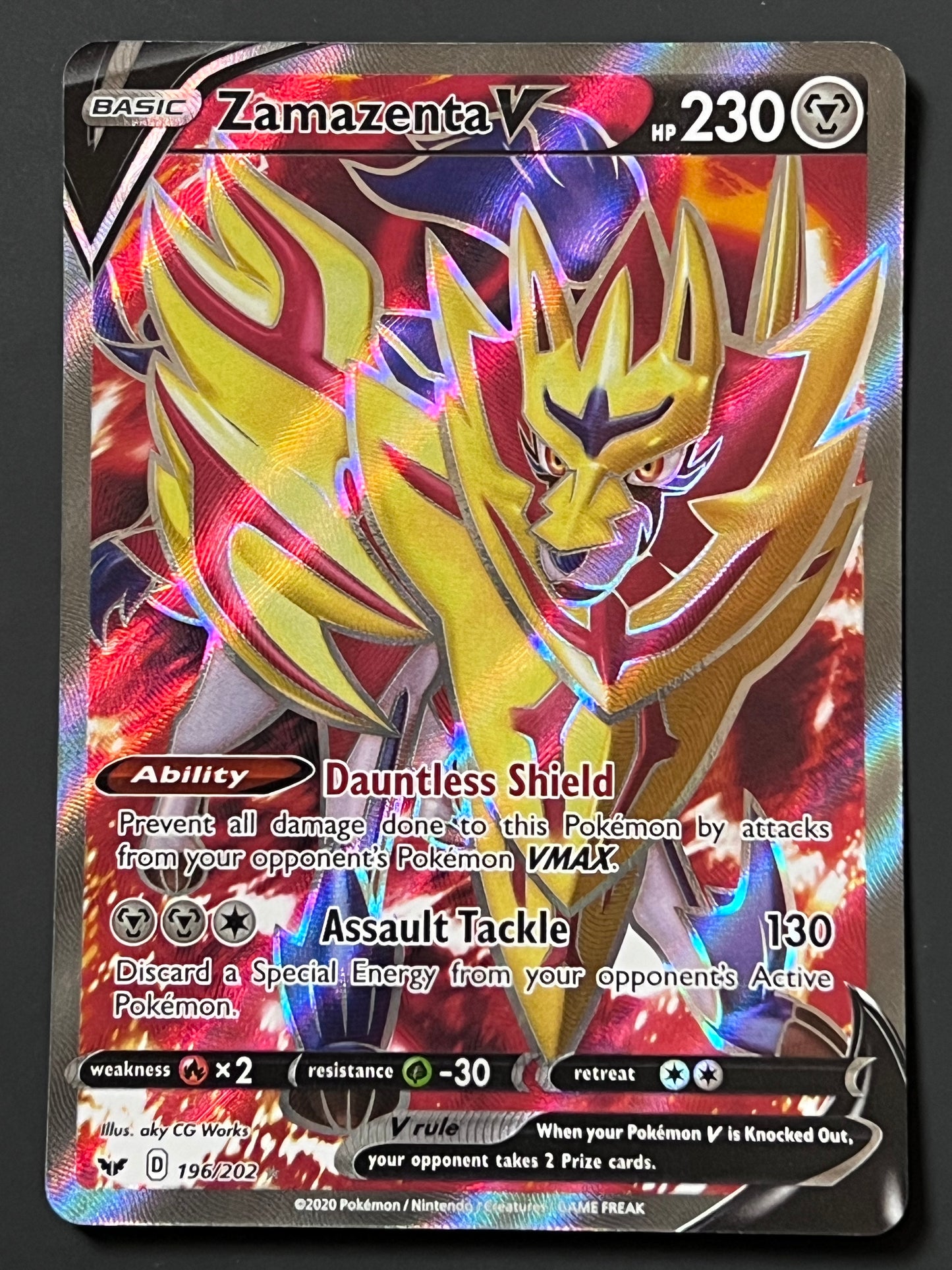 196/202 Zamazenta V - Sword/Shield Base Full Art