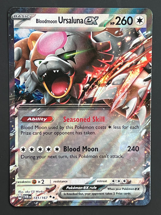 141/167 Bloodmoon Ursaluna Ex - Pokémon Twilight Masquerade Double Rare