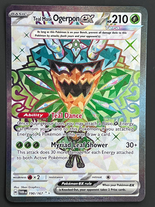 190/167 Teal Mask Ogerpon Ex - Pokémon Twilight Masquerade Ultra Rare