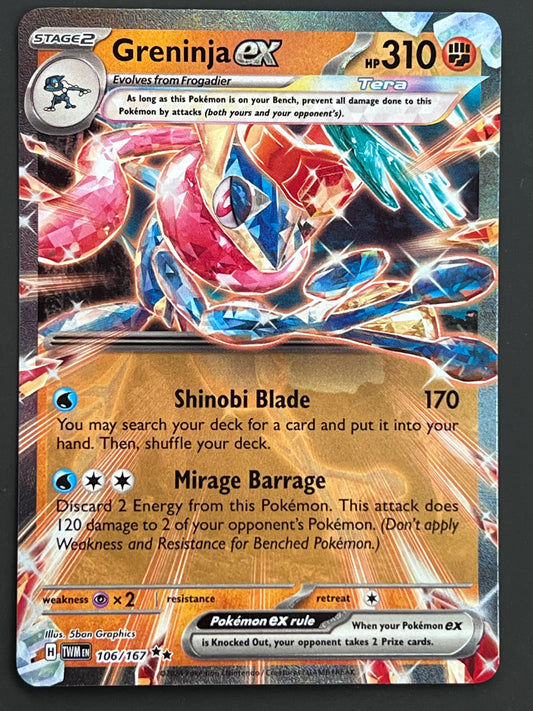 106/167 Greninja Ex - Pokémon Twilight Masquerade Double Rare