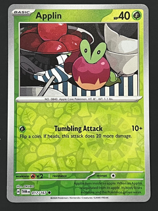 017/167 Applin - Pokémon Twilight Masquerade Common Reverse
