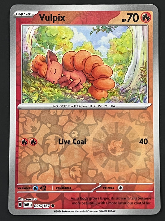 026/167 Vulpix - Pokémon Twilight Masquerade Common Reverse