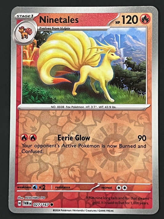 027/167 Ninetales - Pokémon Twilight Masquerade Common Reverse