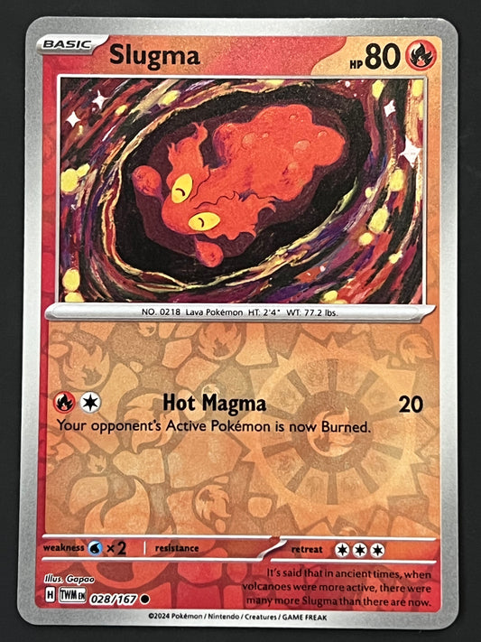 028/167 Slugma - Pokémon Twilight Masquerade Common Reverse