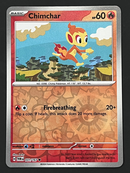 031/167 Chimchar - Pokémon Twilight Masquerade Common Reverse