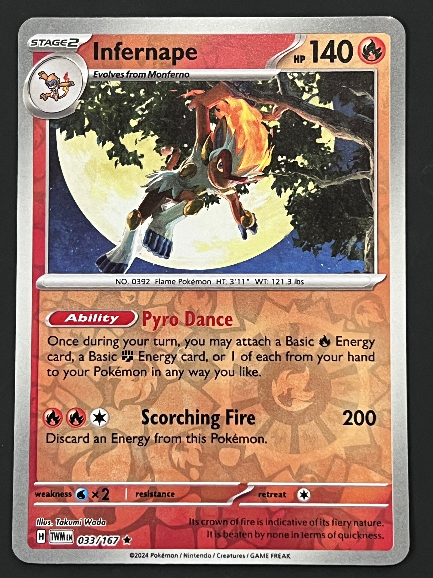 033/167 Infernape - Pokémon Twilight Masquerade Rare Reverse