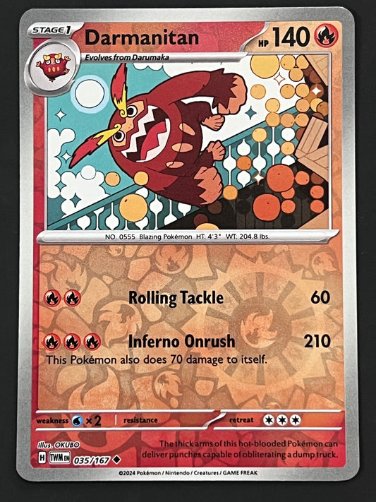 035/167 Darmanitan - Pokémon Twilight Masquerade Uncommon Reverse