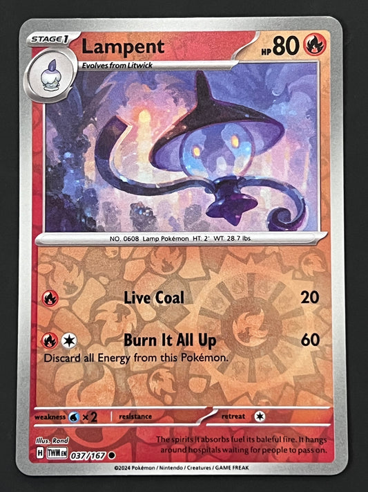 037/167 Lampent - Pokémon Twilight Masquerade Common Reverse