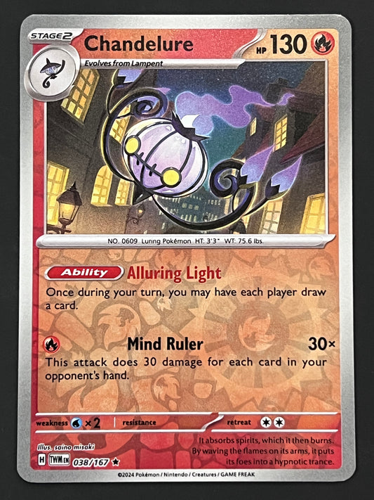 038/167 Chandelure - Pokémon Twilight Masquerade Rare Reverse