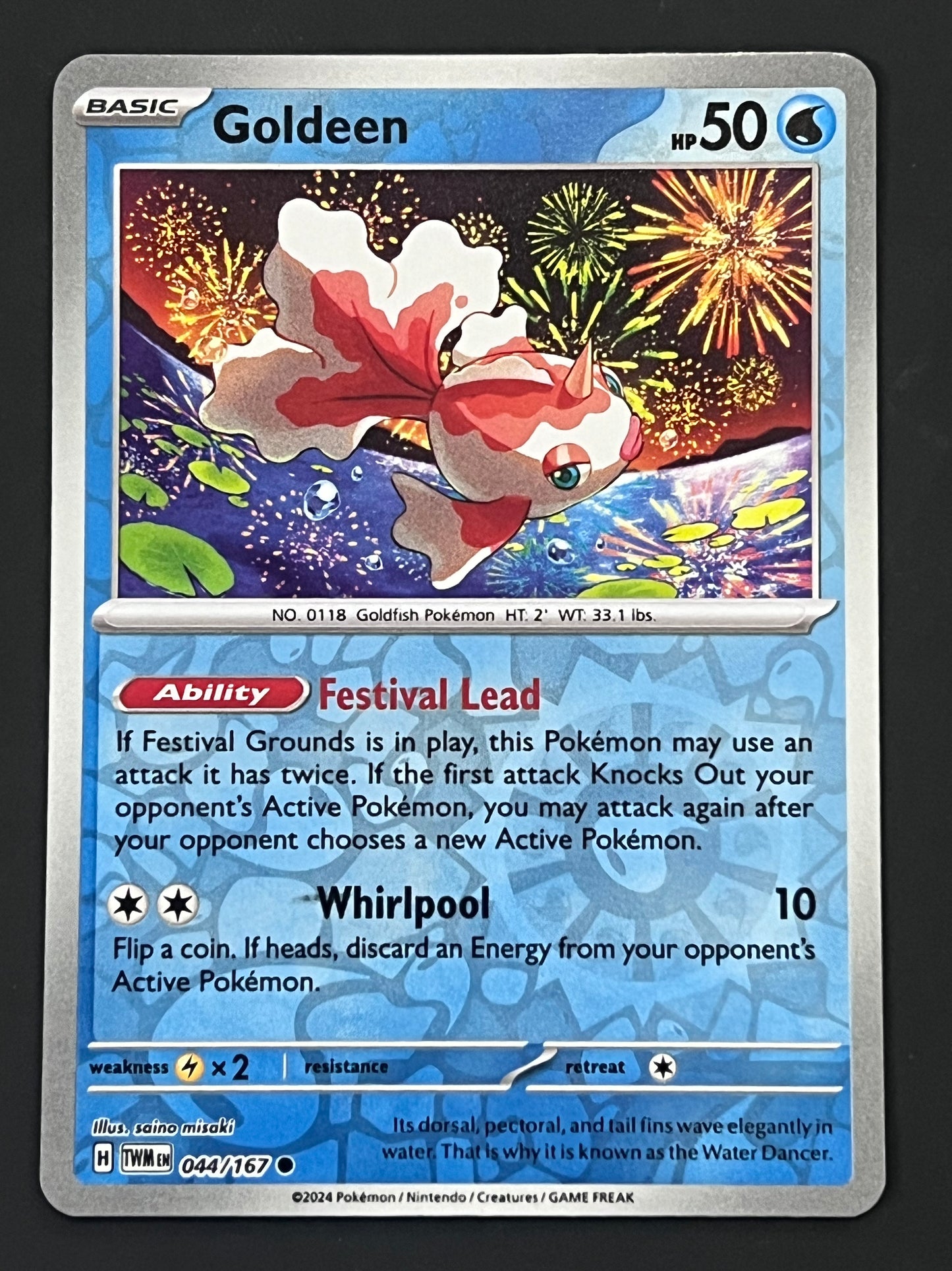 044/167 Goldeen - Pokémon Twilight Masquerade Common Reverse