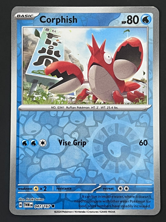 047/167 Corphish - Pokémon Twilight Masquerade Common Reverse