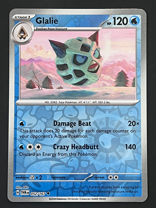 052/167 Glalie - Pokémon Twilight Masquerade Uncommon Reverse