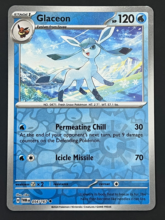 054/167 Glaceon - Pokémon Twilight Masquerade Uncommon Reverse