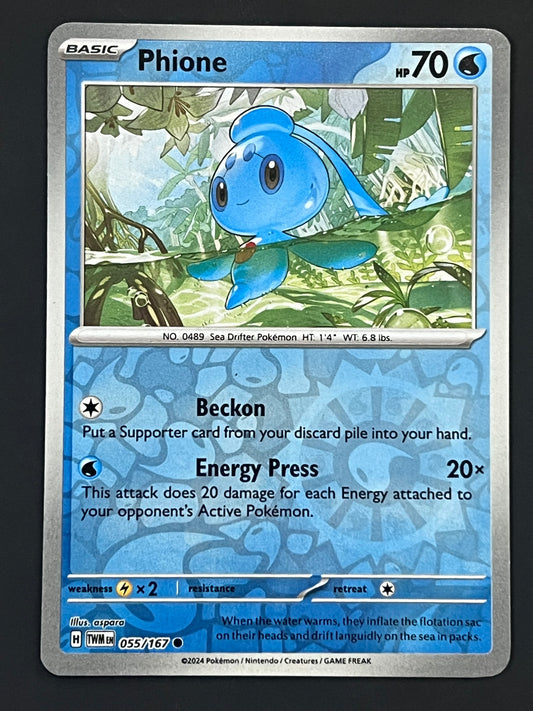 055/167 Phione - Pokémon Twilight Masquerade Common Reverse