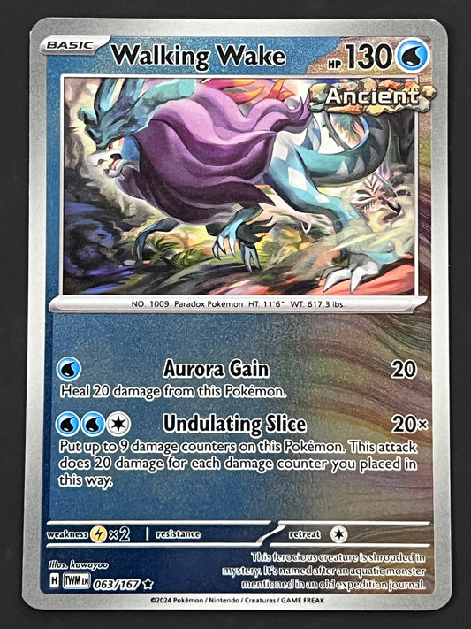 063/167 Walking Wake - Pokémon Twilight Masquerade Rare Reverse