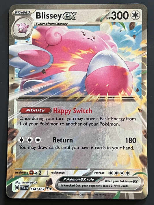 134/167 Blissey Ex - Pokémon Twilight Masquerade Double Rare