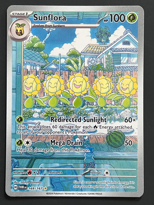 169/167 Sunflora - Pokémon Twilight Masquerade Illustration Rare