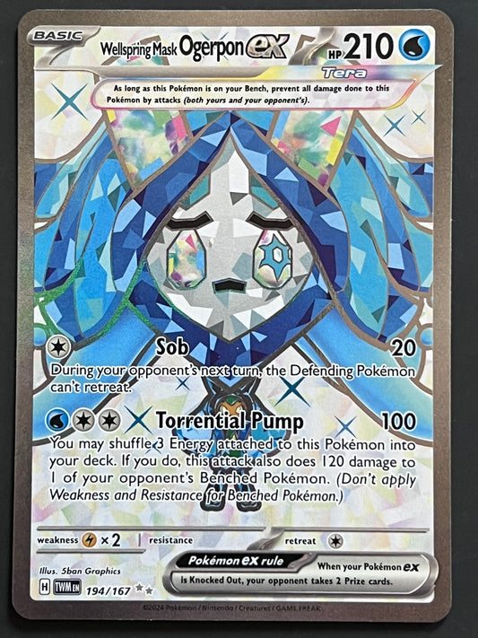 194/167 Wellspring Mask Ogerpon Ex - Pokémon Twilight Masquerade Ultra Rare