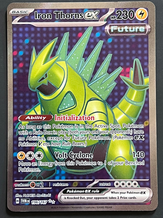 196/167 Iron Thorns Ex - Pokémon Twilight Masquerade Ultra Rare