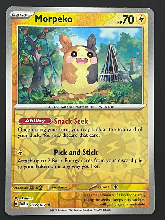 072/167 Morpeko - Pokémon Twilight Masquerade Uncommon Reverse