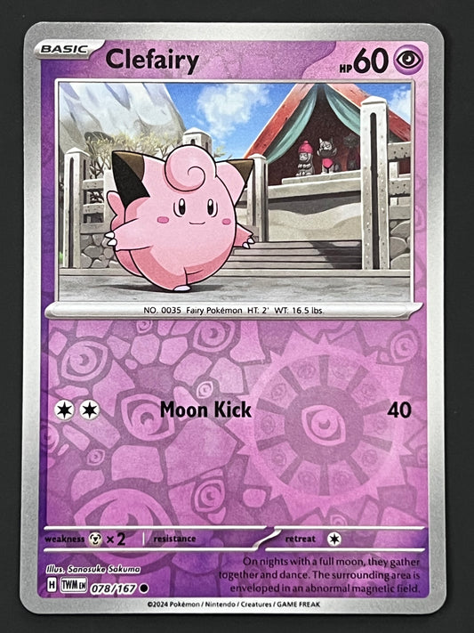 078/167 Clefairy - Pokémon Twilight Masquerade Common Reverse