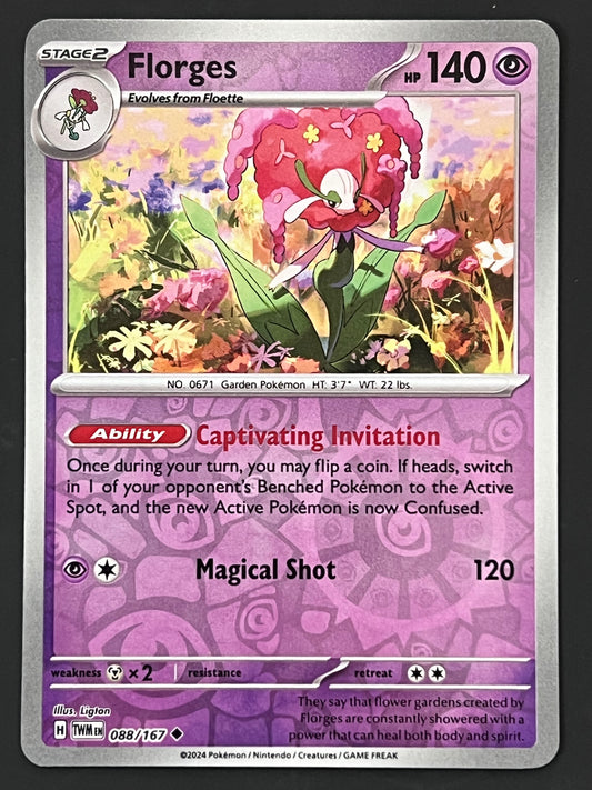 088/167 Florges - Pokémon Twilight Masquerade Uncommon Reverse