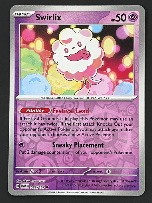 089/167 Swirlix - Pokémon Twilight Masquerade Common Reverse