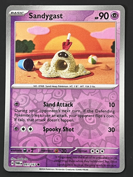 091/167 Sandygast - Pokémon Twilight Masquerade Common Reverse