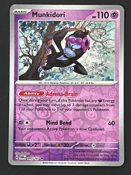 095/167 Munkidori - Pokémon Twilight Masquerade Rare Reverse