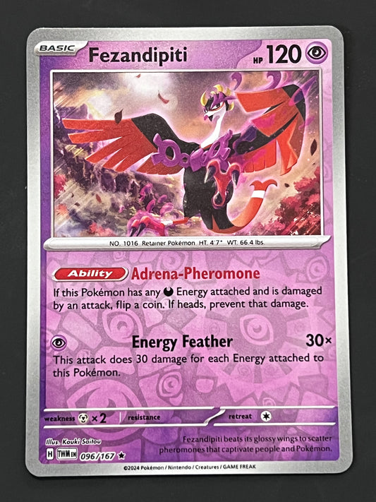 096/167 Fezandipiti - Pokémon Twilight Masquerade Rare Reverse