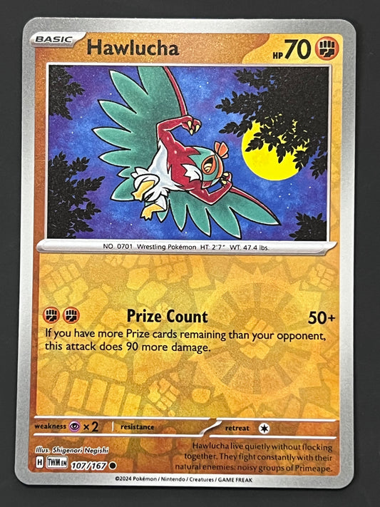 107/167 Hawlucha - Pokémon Twilight Masquerade Common Reverse