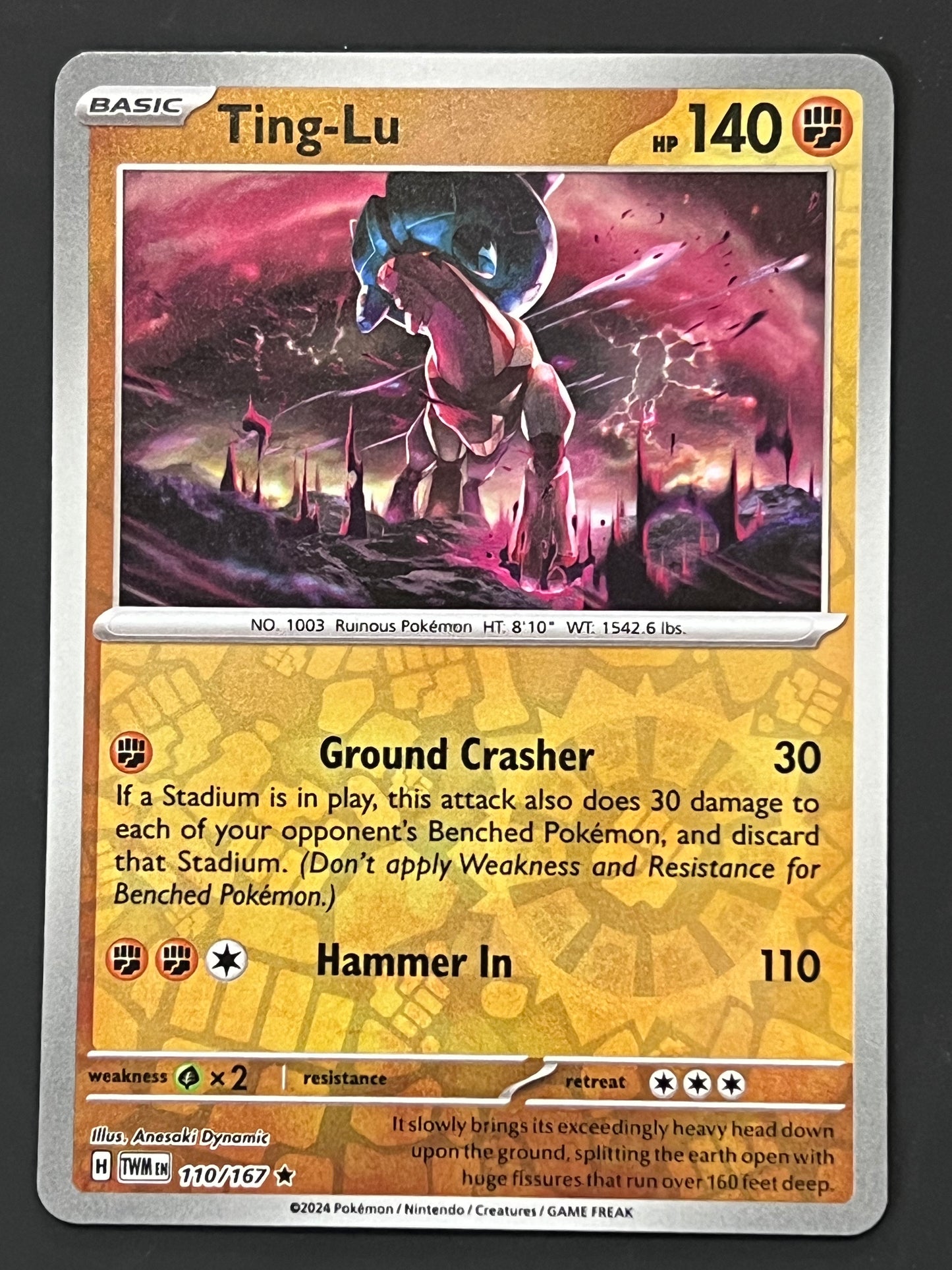 110/167 Ting-Lu - Pokémon Twilight Masquerade Rare Reverse