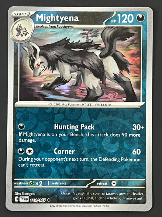 114/167 Mightyena - Pokémon Twilight Masquerade Uncommon Reverse