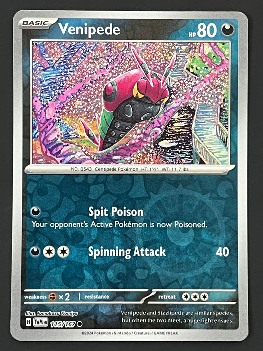 115/167 Venipede - Pokémon Twilight Masquerade Common Reverse