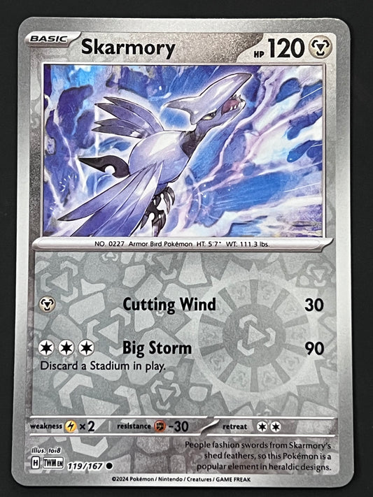 119/167 Skarmory - Pokémon Twilight Masquerade Common Reverse