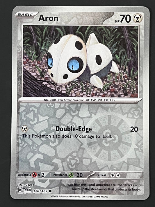 120/167 Aron - Pokémon Twilight Masquerade Common Reverse