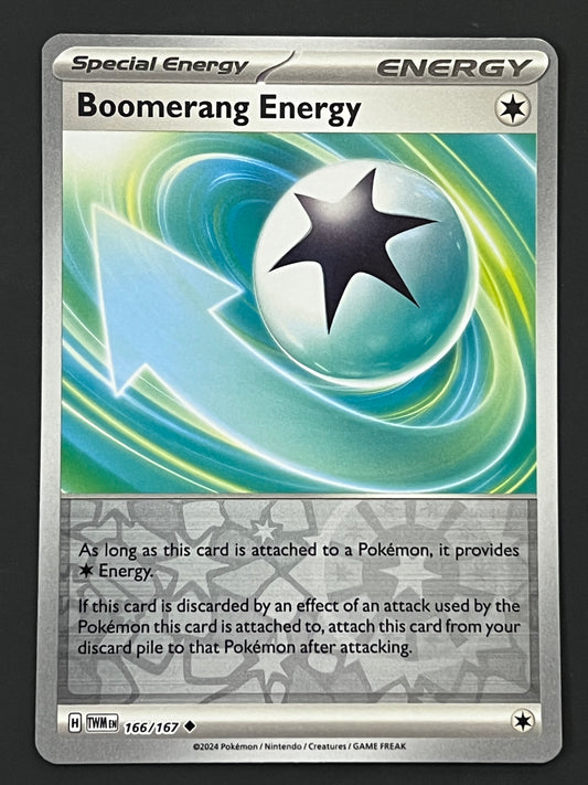 166/167 Boomerang Energy - Pokémon Twilight Masquerade Uncommon Reverse