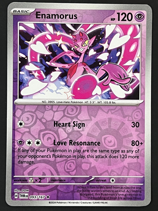 093/167 Enamorus - Pokémon Twilight Masquerade Rare Reverse