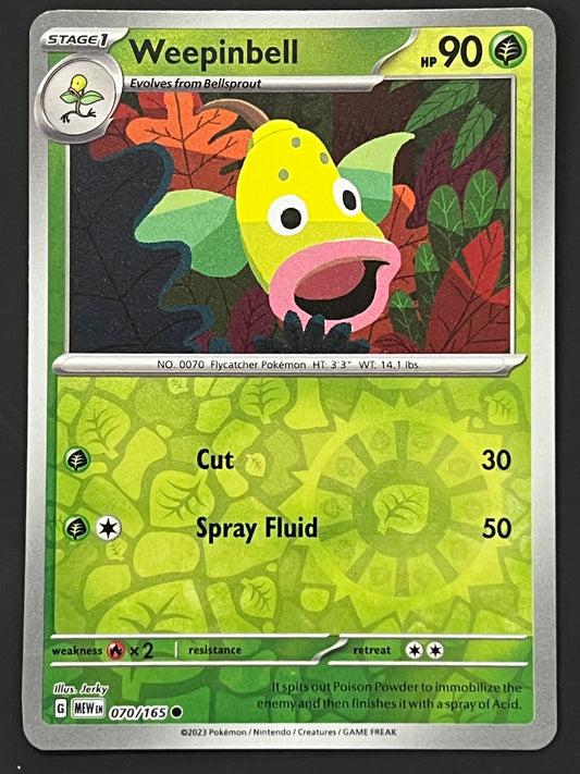 070/165 Weepinbell - Pokémon 151 Common Reverse