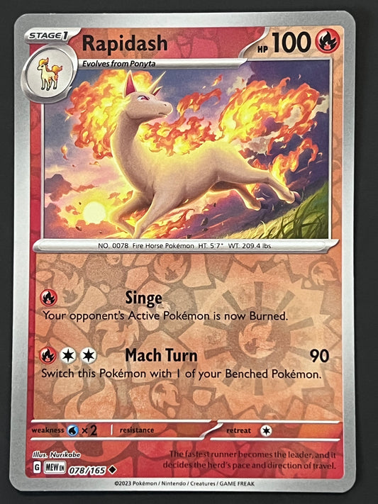 078/165 Rapidash - Pokémon 151 Uncommon Reverse